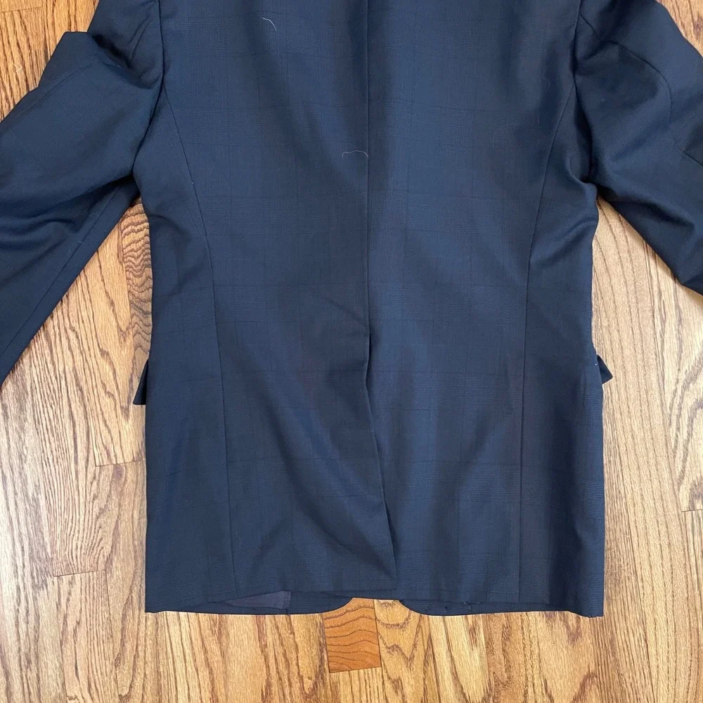Hertling Blazer Sport Coat Two Button Wool Plaid Career Jacket Size?*check pics*